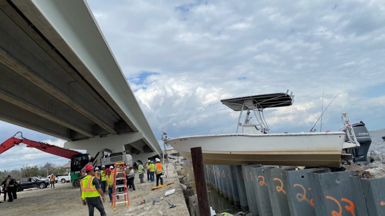 Authorities are currently present at the site of a boat collision on the Sanibel Causeway.