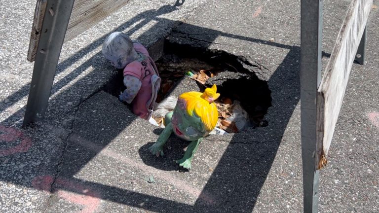 POTHOLE CAMPAIGN: Zombies enlisted to raise awareness about road conditions in Arcadia.